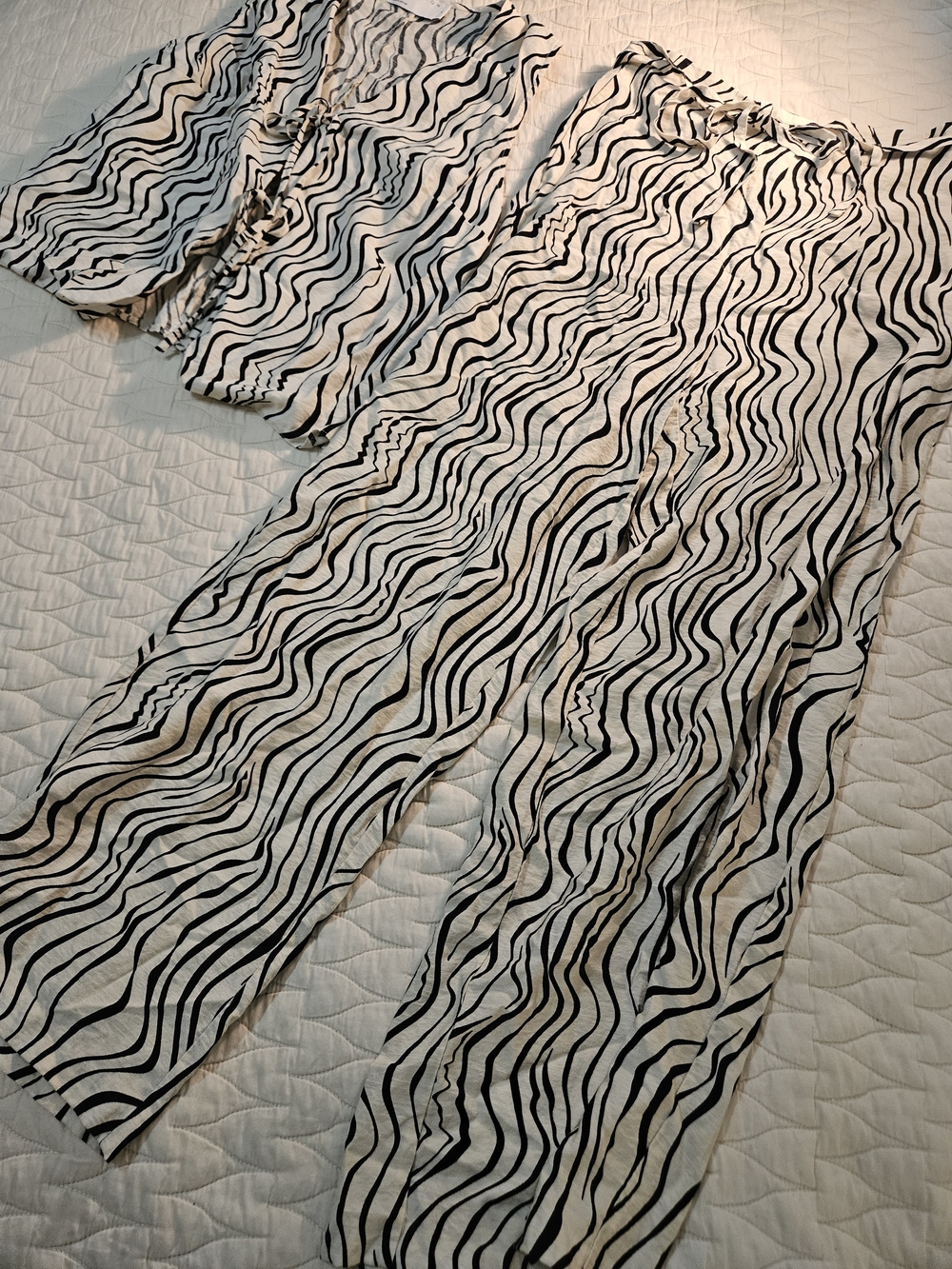 ASOS Black & Cream Zebra Wave-Print